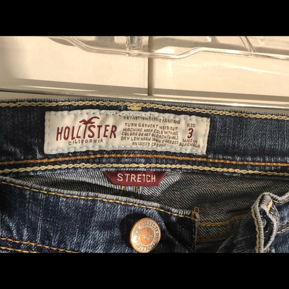 Hollister Distressed Cut Off Jean Shorts Size 3 - Picture 3 of 3